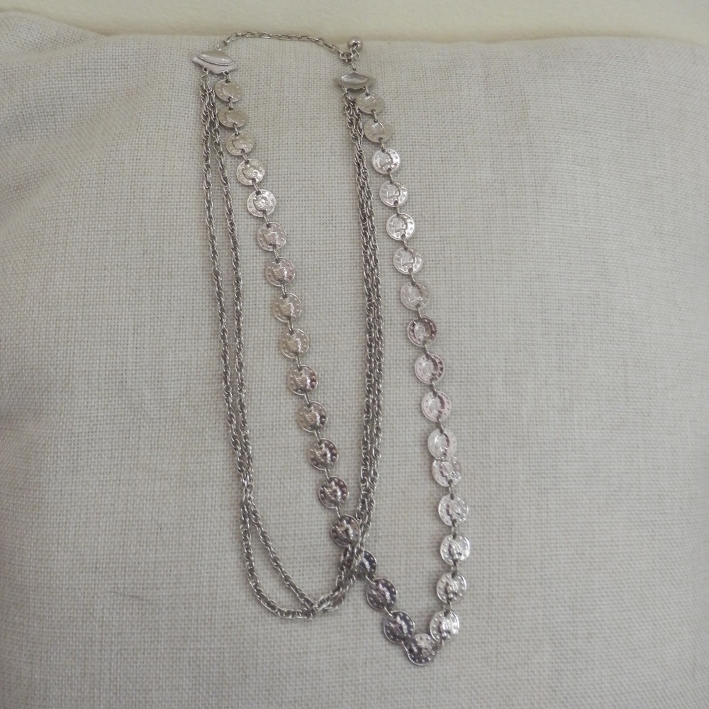 Triple Strand Silver Necklace